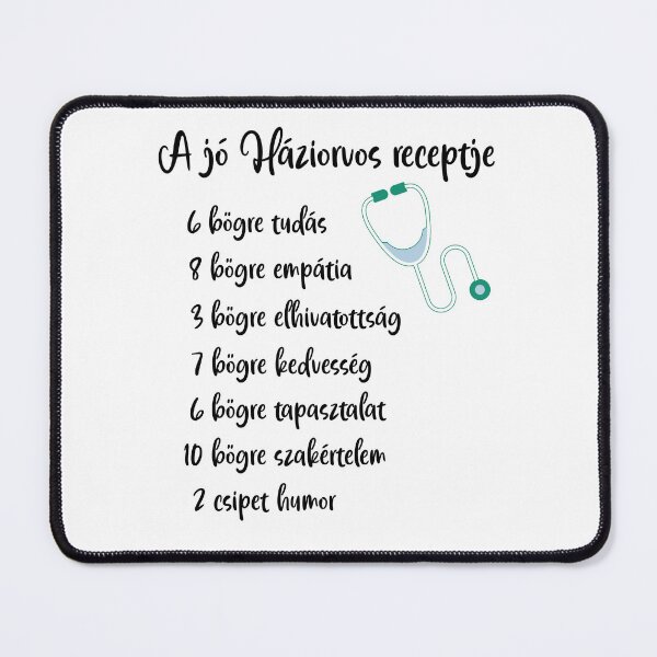 Item preview, A jó Háziorvos receptje - The Recipe of a Great Family Doctor – Hungarian GP Appreciation Design designed and sold by EmeraldeaDesign.