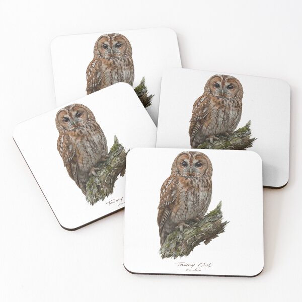 Item preview, Tawny Owl on Mossy Branch designed and sold by Takeda-art.