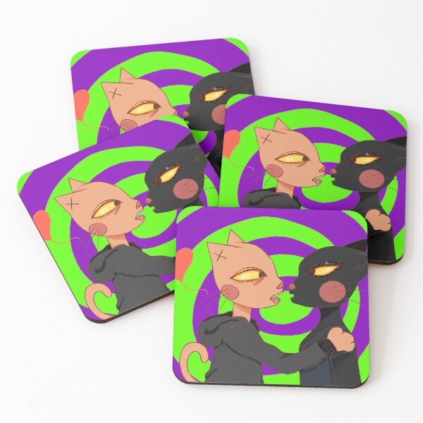 Item preview, Lesbian cats kissing designed and sold by PrintsandPronts.