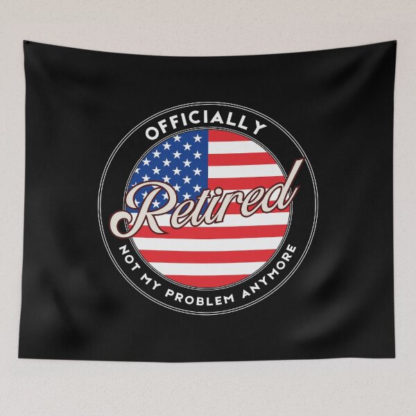 Item preview, Officially Retired USA Flag Funny Retirement Gift designed and sold by TeeArtWorld.