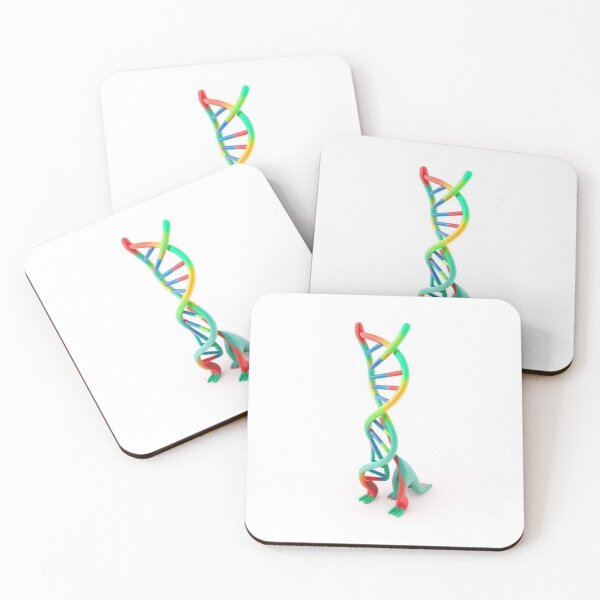 Item preview, Multicolor DNA strand with little legs on a white background designed and sold by RAISC.