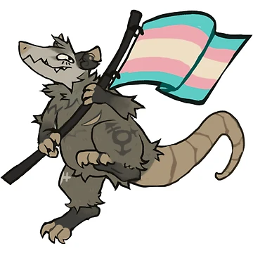 Artwork thumbnail, Trans Rights Opossum by RansomClothings