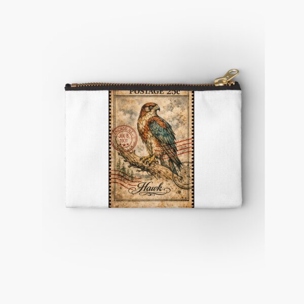 Item preview, Wall Art - Postcard - Vintage Hawk Postage Elegance designed and sold by ForeverPrintsOK.