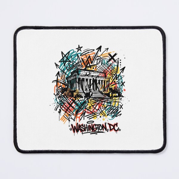 Item preview, Washington DC Colorful Graffiti Landmark Street Art Design designed and sold by Fenay Designs.