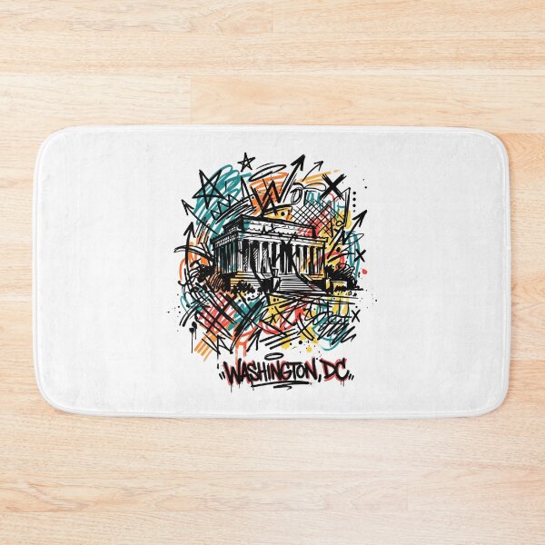 Item preview, Washington DC Colorful Graffiti Landmark Street Art Design designed and sold by Fenay Designs.