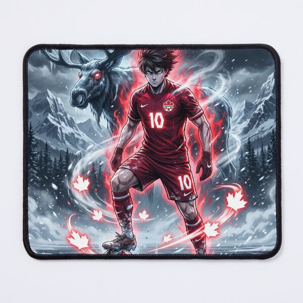 Item preview, Epic Canadian Soccer Warrior Hyper-Realistic Art designed and sold by Pandora´s Box.