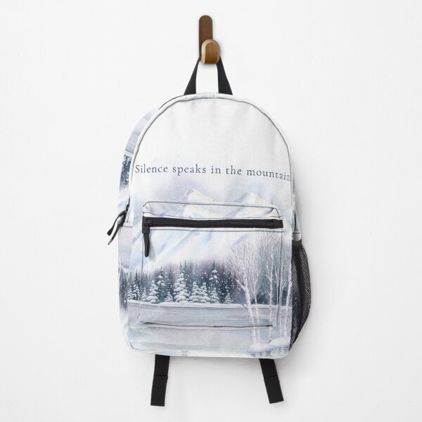 Item preview, Silence speaks in the mountains winter watercolor snow scene art designed and sold by icemanphotos.