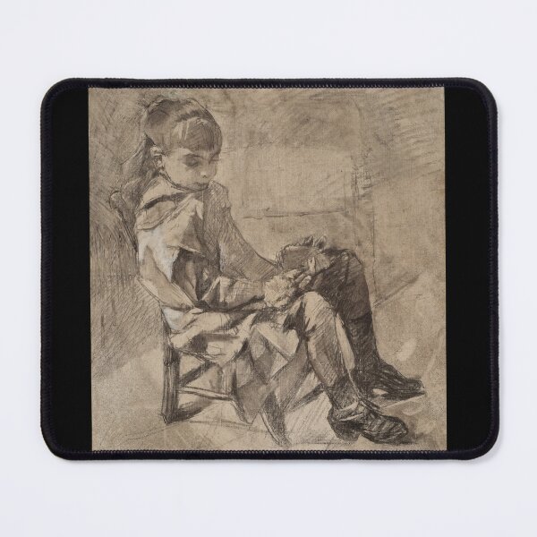Item preview, Mademoiselle Béatrix Tapie de Céleyran by Henri de Toulouse-Lautrec | Vintage French Girl Portrait Sketch designed and sold by artofuniverse.