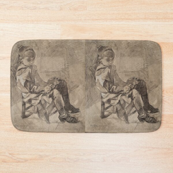 Item preview, Mademoiselle Béatrix Tapie de Céleyran by Henri de Toulouse-Lautrec | Vintage French Girl Portrait Sketch designed and sold by artofuniverse.