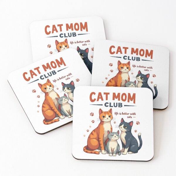 Item preview, Cat Mom Club - Life is better with cats designed and sold by Amp6599.
