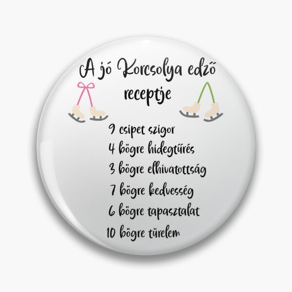 Item preview,  A jó korcsolya edző receptje - The Recipe of a Great Skating Coach – Hungarian Figure Skating Coach Design designed and sold by EmeraldeaDesign.
