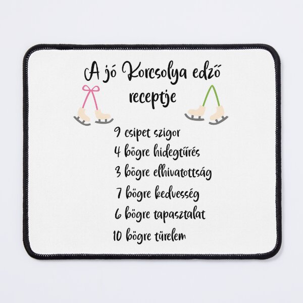 Item preview, A jó korcsolya edző receptje - The Recipe of a Great Skating Coach – Hungarian Figure Skating Coach Design designed and sold by EmeraldeaDesign.