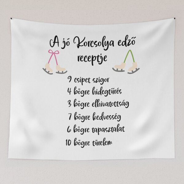 Item preview,  A jó korcsolya edző receptje - The Recipe of a Great Skating Coach – Hungarian Figure Skating Coach Design designed and sold by EmeraldeaDesign.