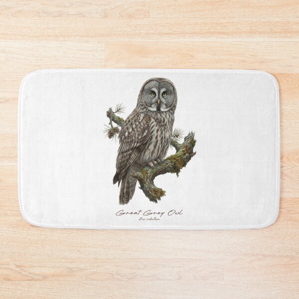 Item preview, Great Grey Owl on Mossy Pine Tree designed and sold by Takeda-art.