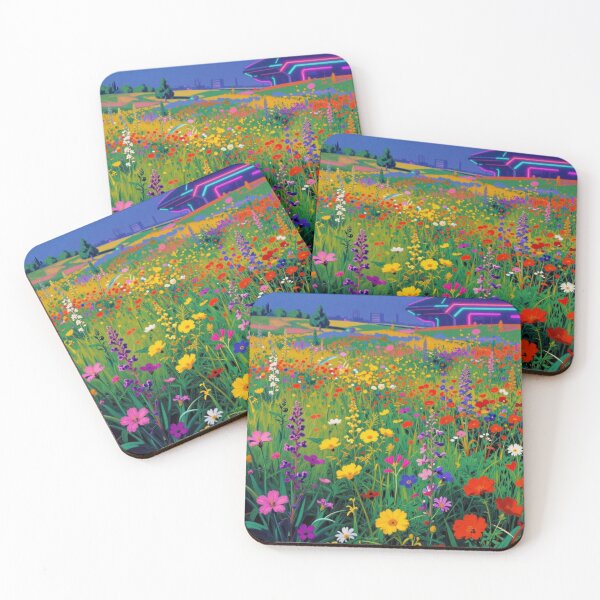 Item preview, Sunny Meadow Landscape with Wildflowers and Bright Blue Sky designed and sold by FotoworldEdel.