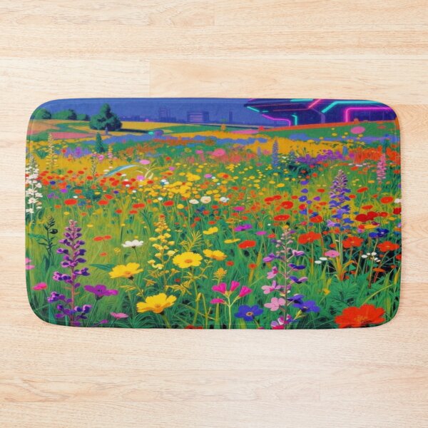 Item preview, Sunny Meadow Landscape with Wildflowers and Bright Blue Sky designed and sold by FotoworldEdel.