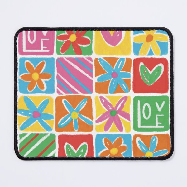 Item preview, Floral squares, full of love and color, with a touch of vintage designed and sold by elodie-cousin.