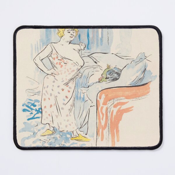 Item preview, Man and Woman by Henri de Toulouse-Lautrec | Belle Époque Boudoir Bedroom Art Print designed and sold by artofuniverse.