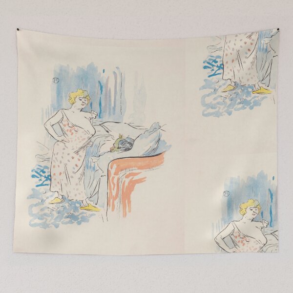 Item preview, Man and Woman by Henri de Toulouse-Lautrec | Belle Époque Boudoir Bedroom Art Print designed and sold by artofuniverse.