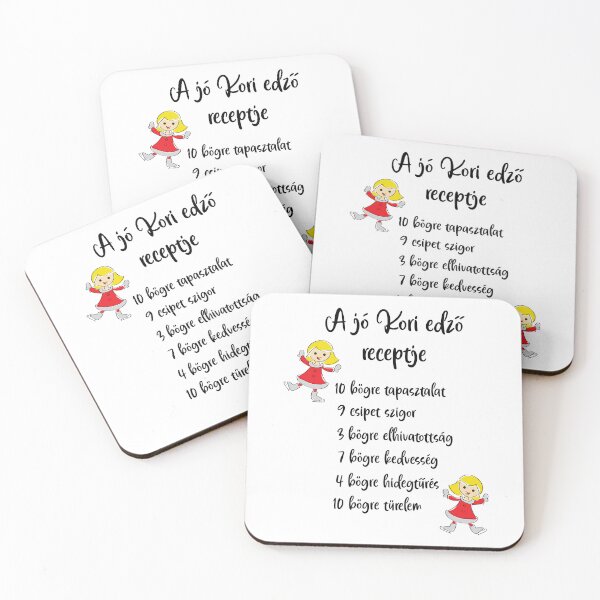 Item preview, A jó Kori edző receptje - The Recipe of a Great Skating Coach – Hungarian Figure Skating Coach Design designed and sold by EmeraldeaDesign.