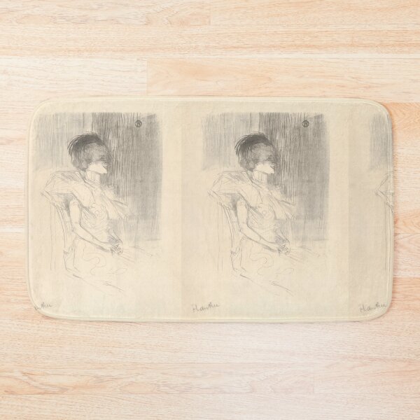 Item preview, Marcelle Lender Seated by Henri de Toulouse-Lautrec | Minimal Belle Époque Theatre Sketch Art Print designed and sold by artofuniverse.