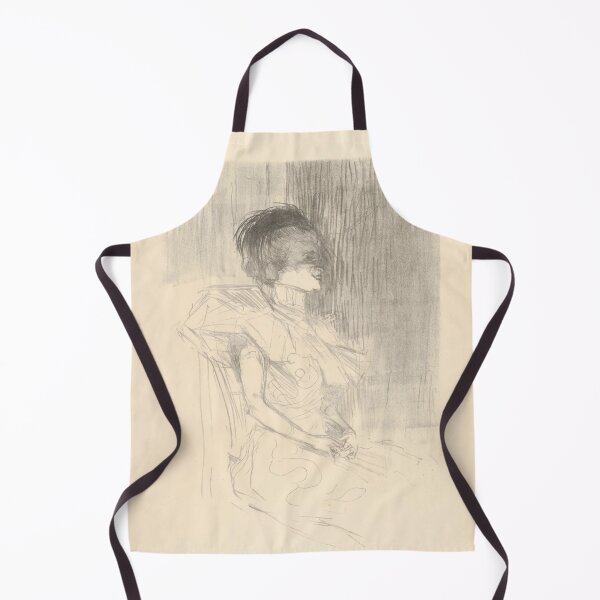 Item preview, Marcelle Lender Seated by Henri de Toulouse-Lautrec | Minimal Belle Époque Theatre Sketch Art Print designed and sold by artofuniverse.