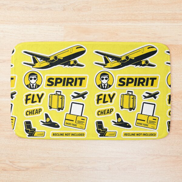 Item preview, Spirit Airlines Fly Cheap Sticker Pack | Black & Yellow Aviation Humor | Bare Fare Decal Set | Recline Not Included Funny Travel Sticker designed and sold by Yasmine Mohammed.