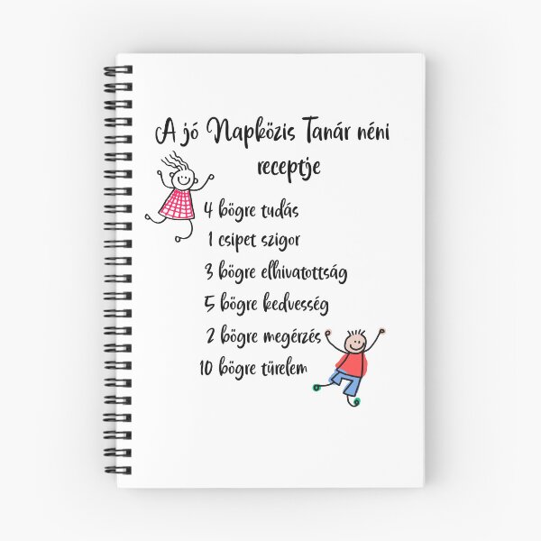 Item preview, A jó Napközis Tanár néni receptje - The Recipe of a Great After School Teacher – Hungarian Napközis Tanárnéni Design designed and sold by EmeraldeaDesign.