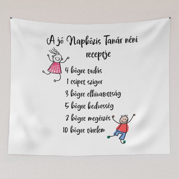 Item preview, A jó Napközis Tanár néni receptje - The Recipe of a Great After School Teacher – Hungarian Napközis Tanárnéni Design designed and sold by EmeraldeaDesign.