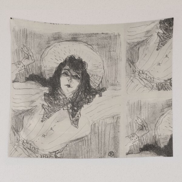 Item preview, May Belfort by Henri de Toulouse-Lautrec | Belle Époque Cabaret Singer Portrait Art Print designed and sold by artofuniverse.
