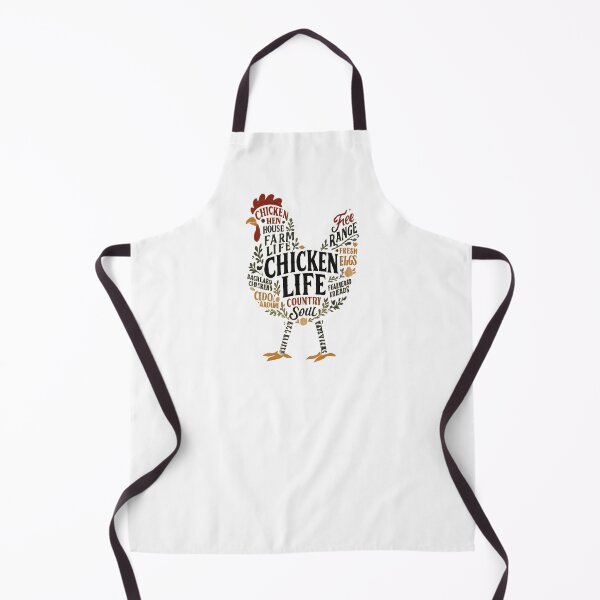 Item preview, Chicken Life Typography Art – Rustic Farmhouse Hen Shapecloud Design designed and sold by Cutie Galore.
