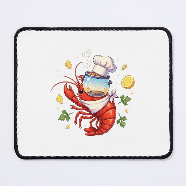 Item preview, Happy Lobster Chef With Steaming Pot designed and sold by AbanoubStore.
