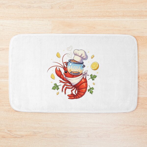 Item preview, Happy Lobster Chef With Steaming Pot designed and sold by AbanoubStore.