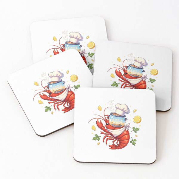 Item preview, Happy Lobster Chef With Steaming Pot designed and sold by AbanoubStore.