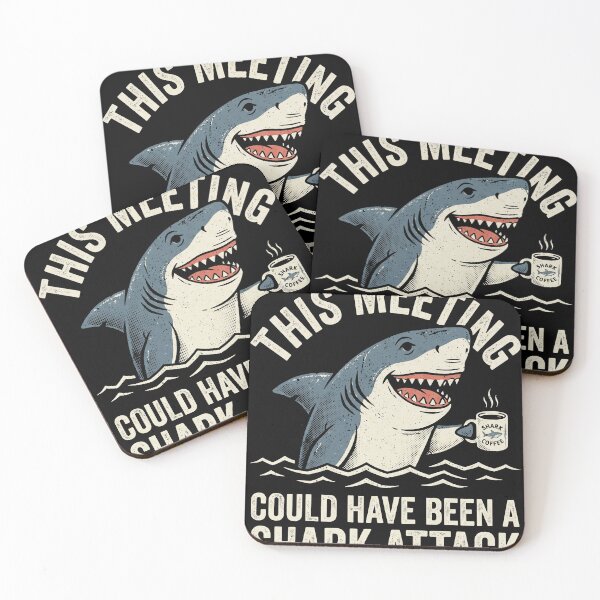 Item preview, shark attack meeting pun designed and sold by AdyKurniawan.