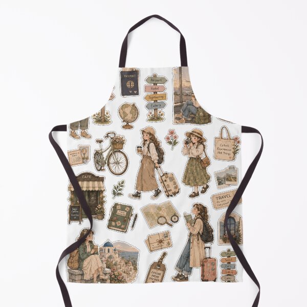 Item preview, Passport to Daydreams Sticker Collection, A whimsical travel sticker sheet, charming journeys, vintage luggage, wanderers. designed and sold by BlareBlare.