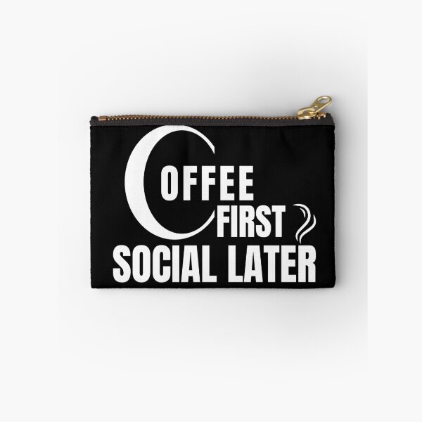 Item preview, Coffee First Social Later Shirt – Introvert Coffee Lover Work Classic T-Shirt  designed and sold by Line-Mood1⭐️⭐️⭐️⭐️⭐️.