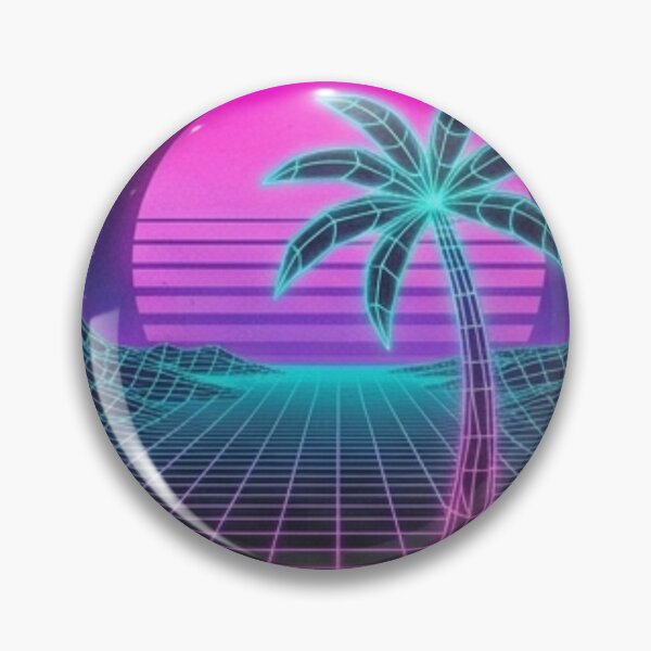 Artikelvorschau, Retro-Vaporwave-Palme, Neon-Sonnenuntergang entworfen und verkauft von RizziesDesign.