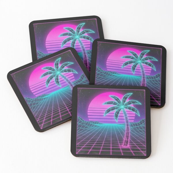 Item preview, Retro Vaporwave Palm Tree Neon Sunset designed and sold by RizziesDesign.