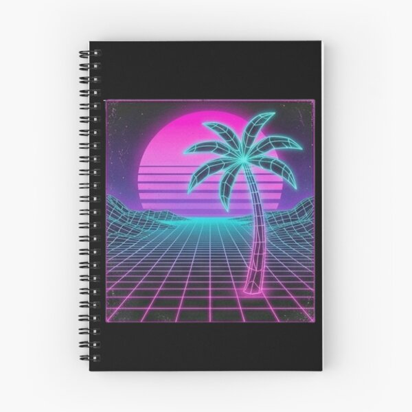 Artikelvorschau, Retro-Vaporwave-Palme, Neon-Sonnenuntergang entworfen und verkauft von RizziesDesign.