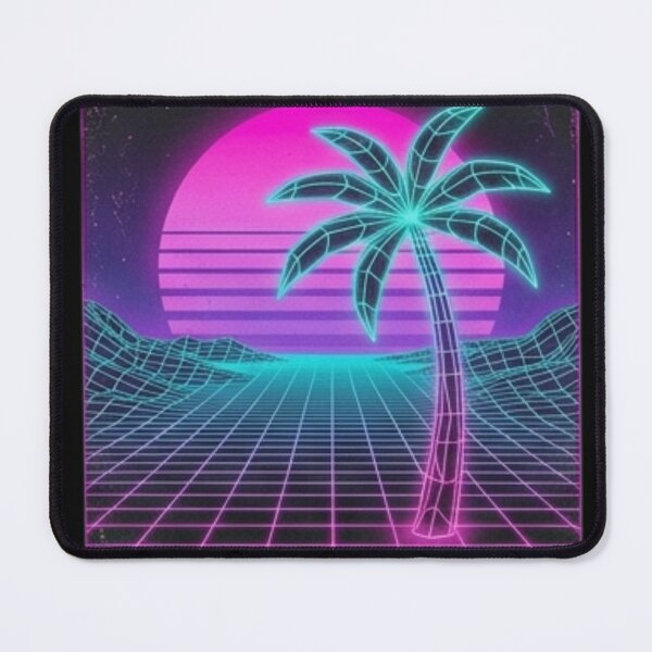 Artikelvorschau, Retro-Vaporwave-Palme, Neon-Sonnenuntergang entworfen und verkauft von RizziesDesign.