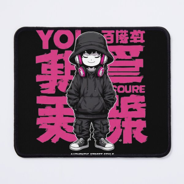 Item preview, Techwear Boy with Pink Headphones designed and sold by Radhestore.