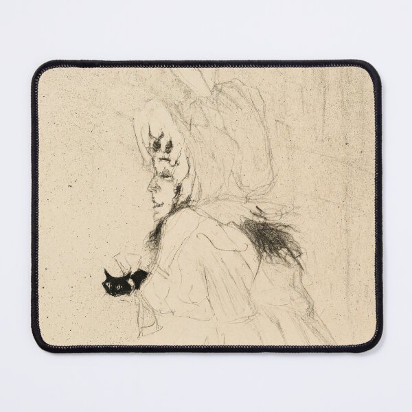 Item preview, May Belfort Bowing by Henri de Toulouse-Lautrec | Belle Époque Black Cat Cabaret Art Print designed and sold by artofuniverse.