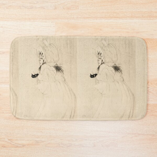 Item preview, May Belfort Bowing by Henri de Toulouse-Lautrec | Belle Époque Black Cat Cabaret Art Print designed and sold by artofuniverse.