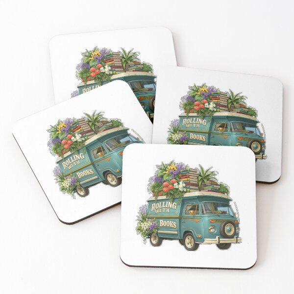 Item preview, Rolling With Books Vintage Floral Camper Van designed and sold by Marcikart.