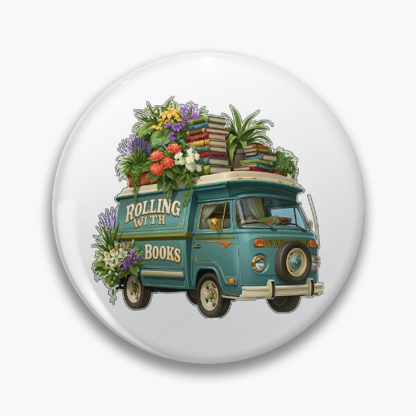 Item preview, Rolling With Books Vintage Floral Camper Van designed and sold by Marcikart.