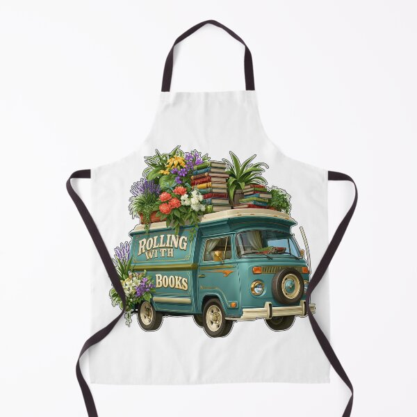 Item preview, Rolling With Books Vintage Floral Camper Van designed and sold by Marcikart.