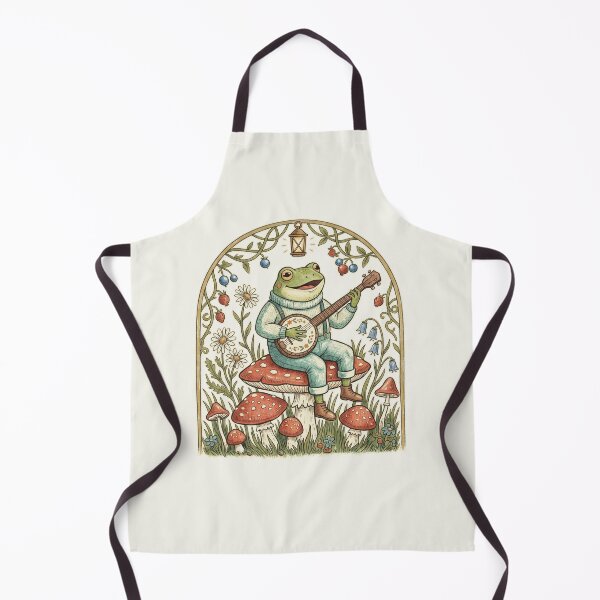 Item preview, banjo frog on mushroom designed and sold by AdyKurniawan.