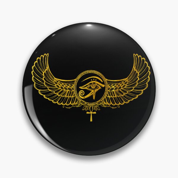 Item preview, Golden Winged Eye of Horus and Ankh Line Art designed and sold by Ahmed-G-Designs.