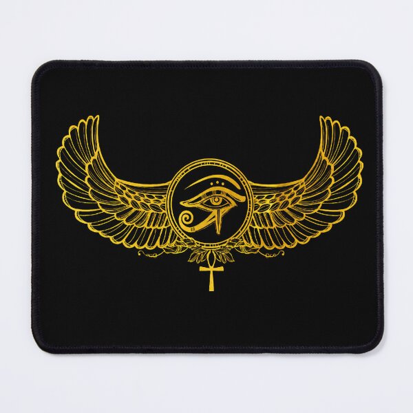 Item preview, Golden Winged Eye of Horus and Ankh Line Art designed and sold by Ahmed-G-Designs.